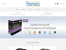 Tablet Screenshot of filamentexpress.com